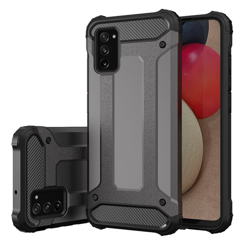 Hybrid Armor Case Tough Rugged Cover for Samsung Galaxy A03s black — Hurtel