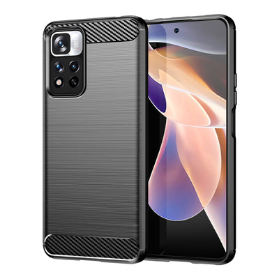 Carbon Case flexible case cover Xiaomi Redmi Note 11 Pro+ 5G (China) / 11 Pro 5G (China) / Mi11i HyperCharge / Poco X4 NFC bl