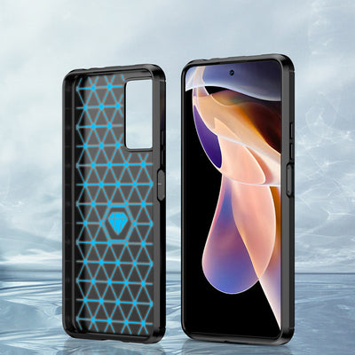 Carbon Case flexible case cover Xiaomi Redmi Note 11 Pro+ 5G (China) / 11 Pro 5G (China) / Mi11i HyperCharge / Poco X4 NFC bl