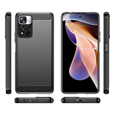 Carbon Case flexible case cover Xiaomi Redmi Note 11 Pro+ 5G (China) / 11 Pro 5G (China) / Mi11i HyperCharge / Poco X4 NFC bl
