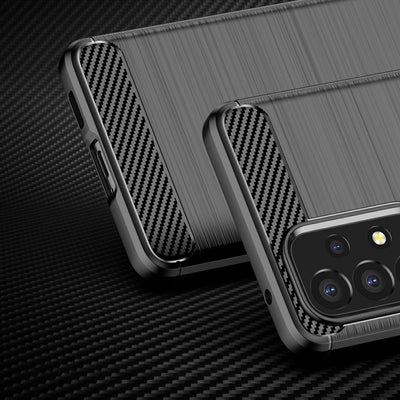 Carbon Case Flexible Cover Sleeve for Samsung Galaxy A53 5G black — Hurtel