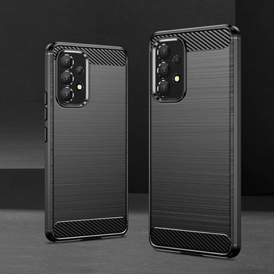 Carbon Case Flexible Cover Sleeve for Samsung Galaxy A53 5G black — Hurtel