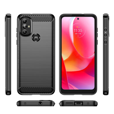 Carbon Case Flexible case cover Motorola Moto G Power 2022 black — Hurtel