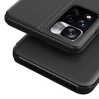 Eco Leather View Case Elegant Flip Cover with Stand Function Poco M4 Pro 5G Blue — Hurtel