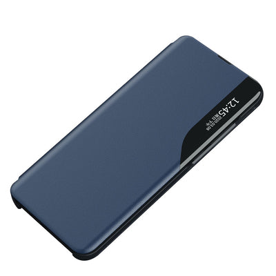 Eco Leather View Case Elegant Flip Cover with Stand Function Poco M4 Pro 5G Blue — Hurtel