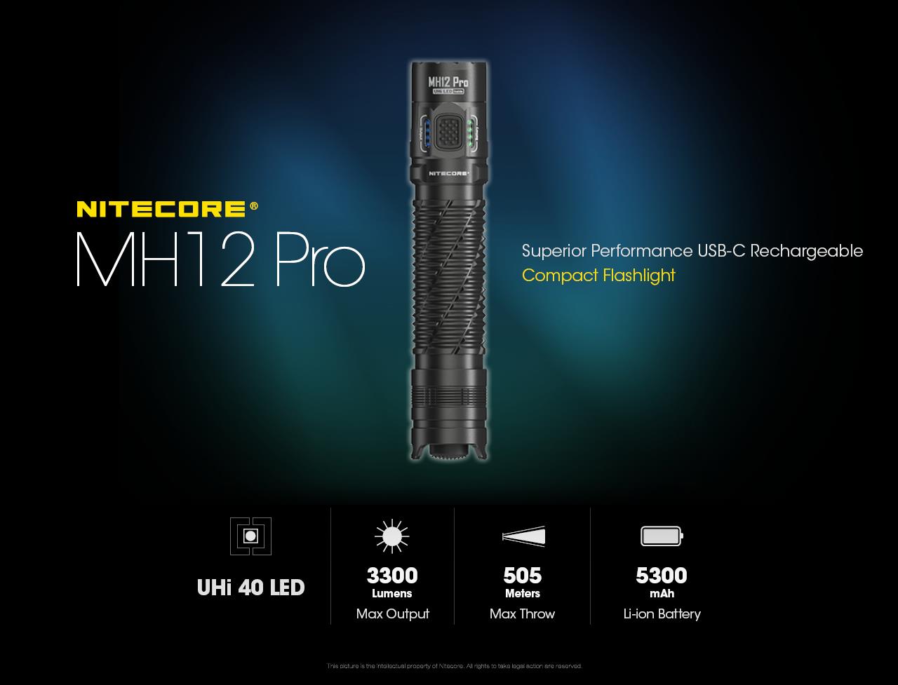 FLASHLIGHT MH SERIES/3300 LUMENS MH12 PRO NITECORE