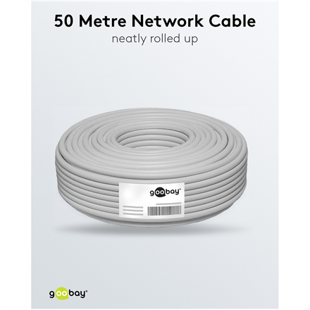 Goobay | CAT 6A Network Cable, S/FTP (PiMF), 50 m | 96093 | S/FTP | Grey