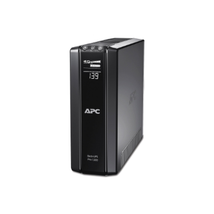 Schneider Electric APC Back-UPS Pro, Tower, 10x IEC C13 outlets, AVR, LCD, user-replaceable battery | BR1500GI | 1500 VA