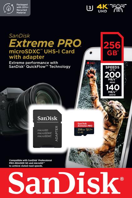 MEMORY MICRO SDXC 256GB UHS-I/W/A SDSQXCD-256G-GN6MA SANDISK