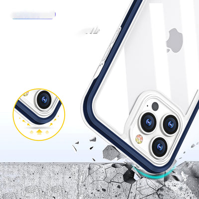 Clear 3in1 Case for iPhone 13 Pro Max Frame Cover Gel Blue — Hurtel