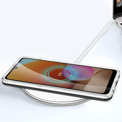 Clear 3in1 Case for Samsung Galaxy A72 4G Frame Gel Cover Black — Hurtel