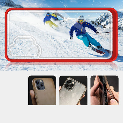 Clear 3in1 Case for Samsung Galaxy A72 4G Frame Gel Cover Red — Hurtel