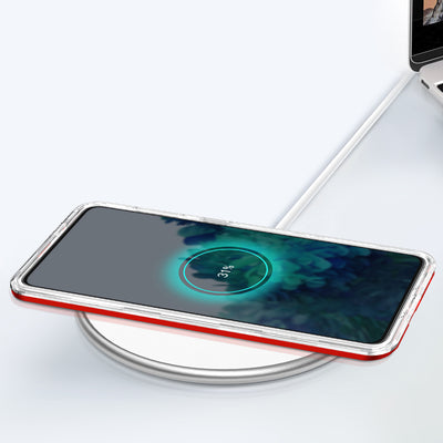 Clear 3in1 Case for Samsung Galaxy S21 + 5G (S21 Plus 5G) Frame Gel Cover Red — Hurtel