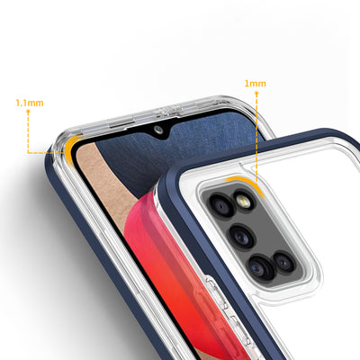 Clear 3in1 case for Samsung Galaxy A03s (166) frame gel cover blue — Hurtel