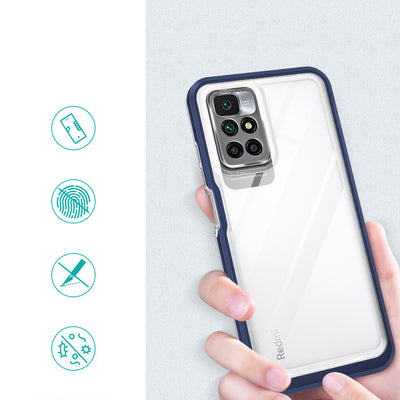 Clear 3in1 Case for Xiaomi Redmi 10 Frame Gel Cover Blue — Hurtel