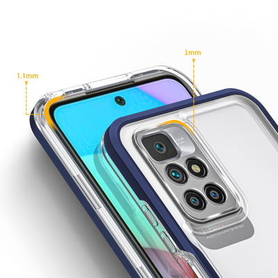 Clear 3in1 Case for Xiaomi Redmi 10 Frame Gel Cover Blue — Hurtel