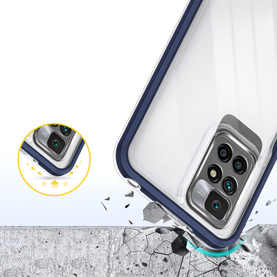 Clear 3in1 Case for Xiaomi Redmi 10 Frame Gel Cover Blue — Hurtel