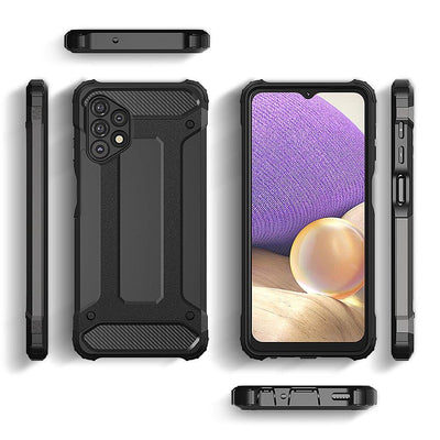 Hybrid Armor Case Tough Rugged Cover for Samsung Galaxy A73 black — Hurtel