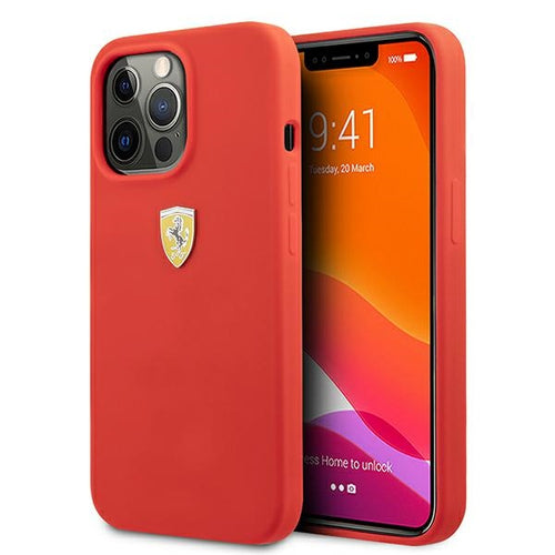 Ferrari FESSIHCP13XRE iPhone 13 Pro Max 6.7&quot; red/red hardcase Silicone