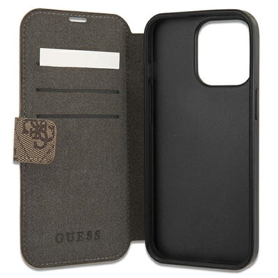 Guess GUBKP13X4GMGBR iPhone 13 Pro Max 6.7" brown/brown book 4G Big Metal Logo