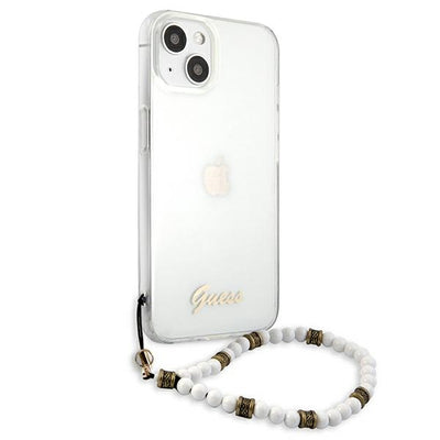 Guess GUHCP13MKPSWH iPhone 13 6.1" Transparent hardcase White Pearl