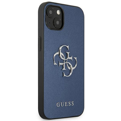 Guess GUHCP13SSA4GSBL iPhone 13 mini 5.4" blue/blue hardcase Saffiano 4G Metal Logo
