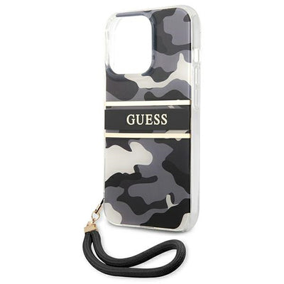 Guess GUHCP13XKCABBK iPhone 13 Pro Max 6.7" black/black hardcase Camo Strap Collection