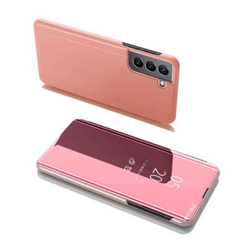 Clear View Case Flip Cover for Samsung Galaxy S22 + (S22 Plus) pink — Hurtel