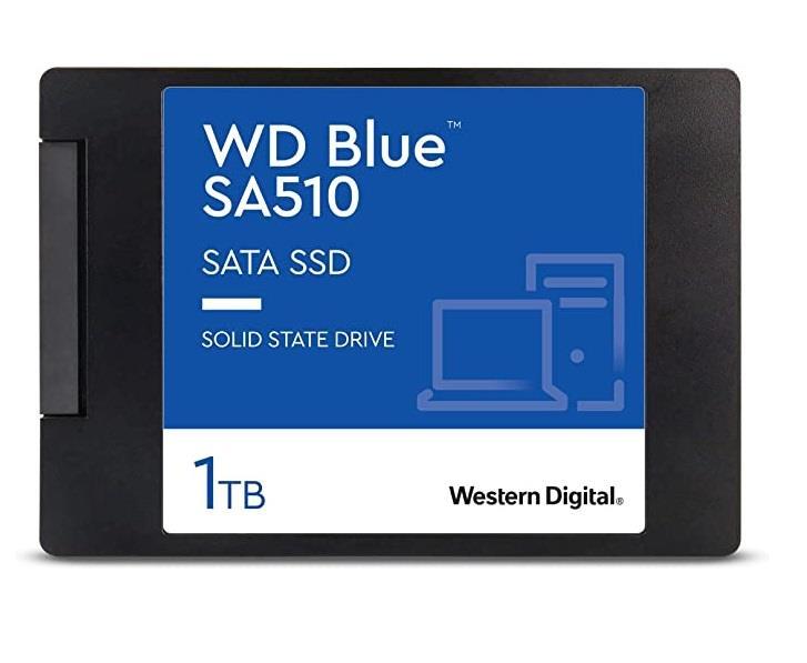 SSD WESTERN DIGITAL Blue SA510 1TB SATA 3.0 Write speed 510 MBytes/sec Read speed 560 MBytes/sec 2,5" TBW 400 TB MTBF 1750000 hours WDS100T3B0A