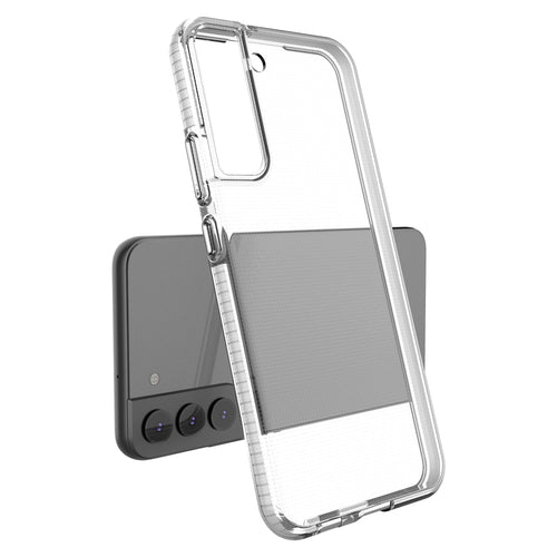 Spring Case Cover Gel Cover with Color Frame for Samsung Galaxy S22 + (S22 Plus) Light Pink — Hurtel