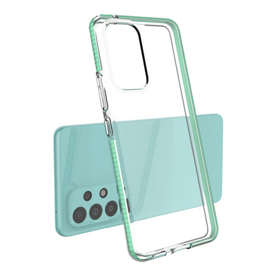 Spring Case cover gel TPU cover with colored frame for Samsung Galaxy A73 light pink — Hurtel