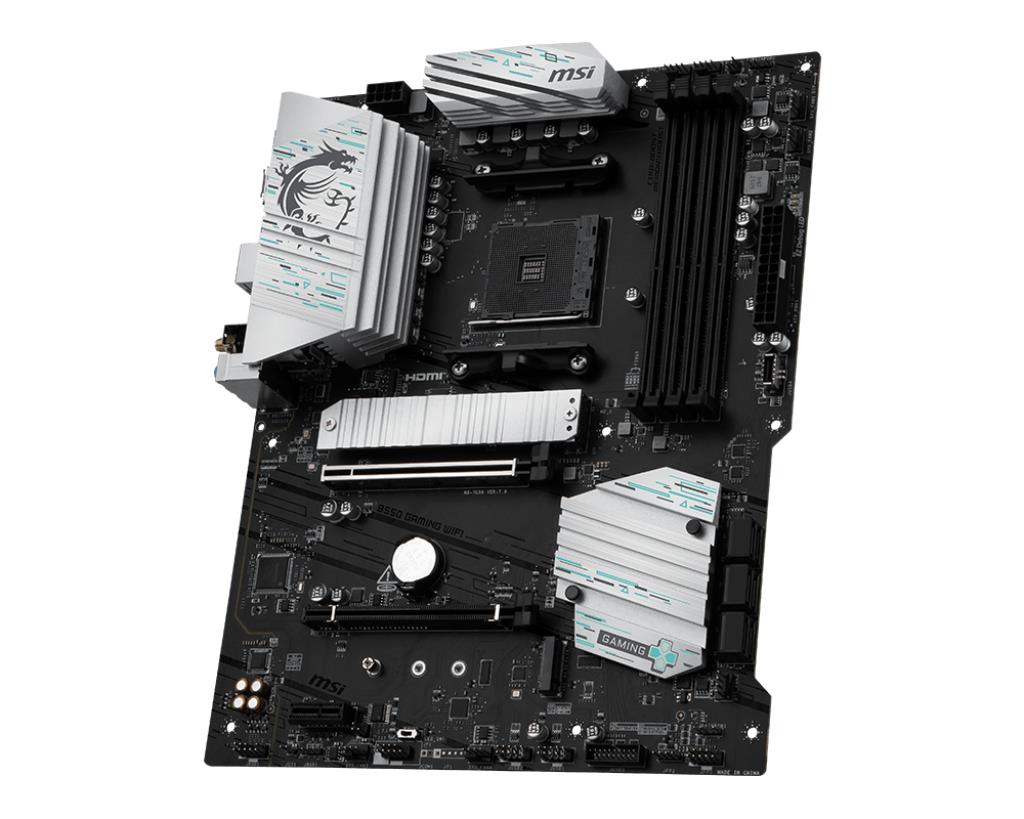 Mainboard MSI AMD B550 Socket AM4 ATX RAM DDR4-SDRAM 4xSlots Wi-Fi Yes Bluetooth Yes 2xNumber of M.2 (M) slots B550GAMINGWIFI