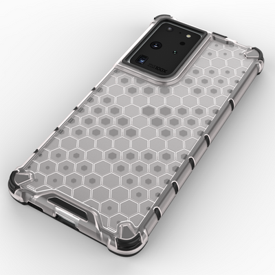 Honeycomb case armored cover with a gel frame for Samsung Galaxy S22 Ultra blue — Hurtel