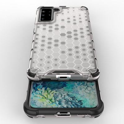 Honeycomb case armored cover with a gel frame for Samsung Galaxy S22 + (S22 Plus) transparent — Hurtel