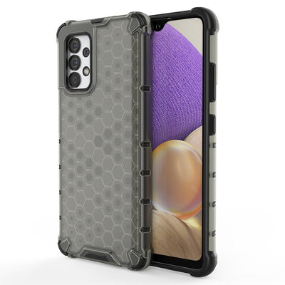 Honeycomb case armored cover with a gel frame for Samsung Galaxy A03s (166.5) black — Hurtel