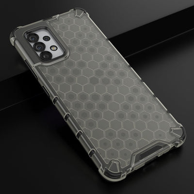 Honeycomb case armored cover with a gel frame for Samsung Galaxy A03s (166.5) black — Hurtel