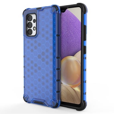 Honeycomb case armored cover with a gel frame for Samsung Galaxy A03s (166.5) blue — Hurtel