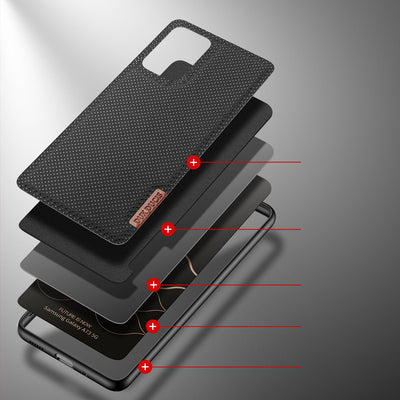 Dux Ducis Fino case cover, nylon material Samsung Galaxy A73 black