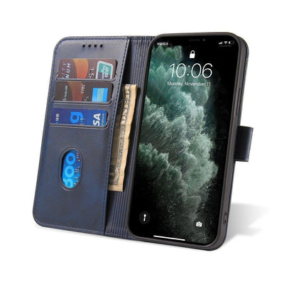 Magnet Case elegant case cover with a flap and stand function for Samsung Galaxy A73 blue — Hurtel