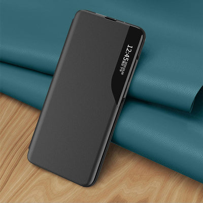 Eco Leather View Case an elegant case with a flap and stand function for Samsung Galaxy A73 red — Hurtel