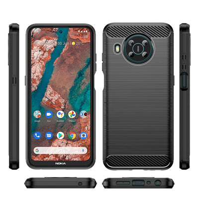 Carbon Case Flexible cover for Nokia X100 black — Hurtel