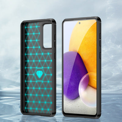 Carbon Case Flexible TPU cover for Samsung Galaxy A73 black — Hurtel