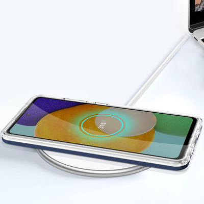 Clear 3in1 Case for Samsung Galaxy A13 5G Frame Gel Cover Blue — Hurtel