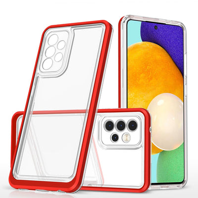 Clear 3in1 Case for Samsung Galaxy A13 5G Frame Gel Cover Red — Hurtel
