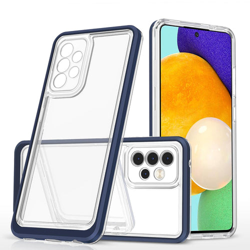 Clear 3in1 Case for Samsung Galaxy A73 Frame Cover Gel Blue — Hurtel