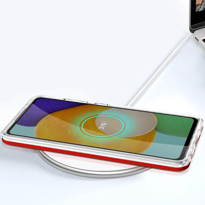 Clear 3in1 Case for Samsung Galaxy A73 Frame Cover Gel Red — Hurtel
