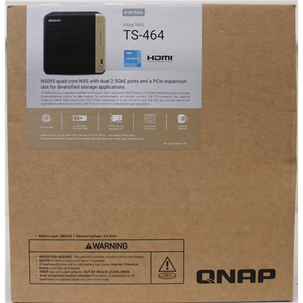 SALE OUT. QNAP | 4-Bay desktop NAS | TS-464-8G | Intel Celeron | N5095 4-core | Processor frequency 2.9 GHz | 8 GB | DEM