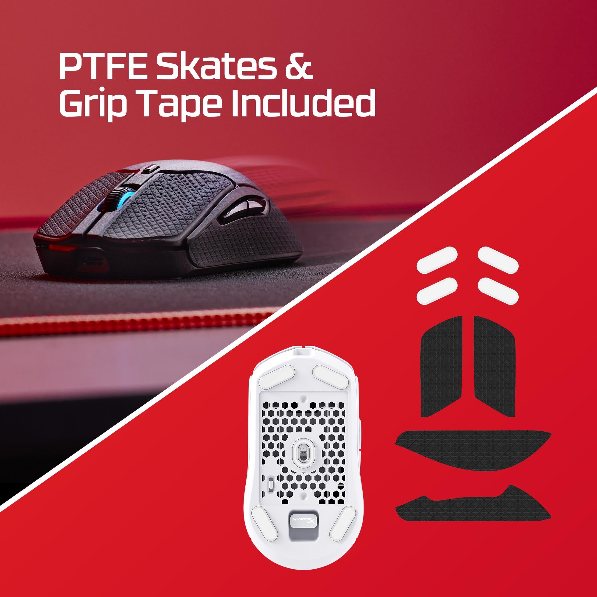 MOUSE USB OPTICAL WRL/PULSEFIRE HASTE 2 WHITE HYPERX