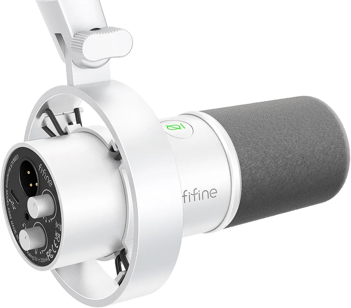 Fifine K688W dynamic microphone (white) - Image 1