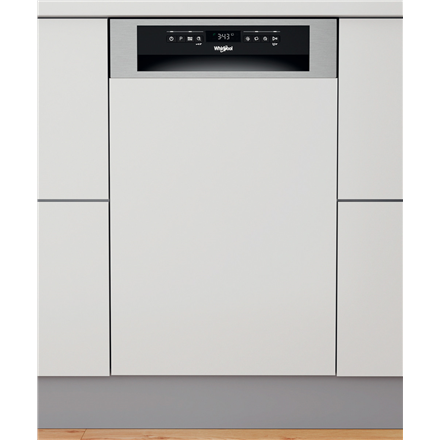 Whirlpool Dishwasher | WSBO 3O34 PF X | Built-in | Width 45 cm | Number of place settings 10 | Number of programs 8 | En